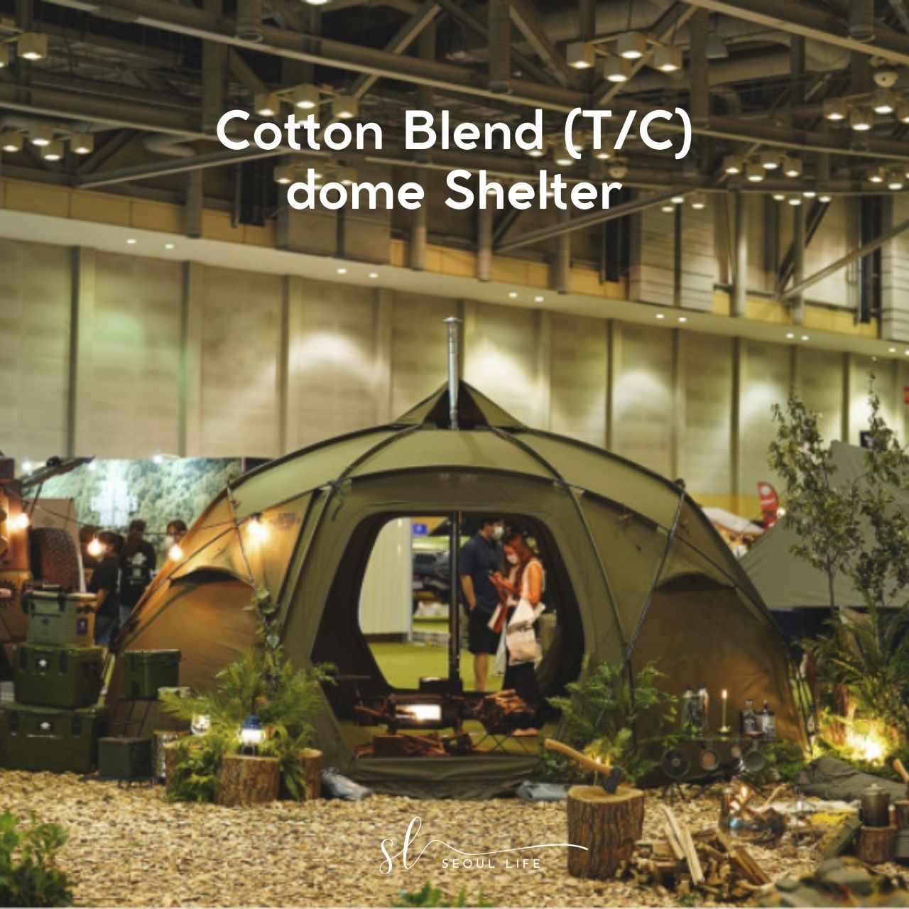 *Camperskan* Tenker 5M Octagon cotton blend (T/C) Tent/ Shelter, all-season, 4 people. Camping Equipment