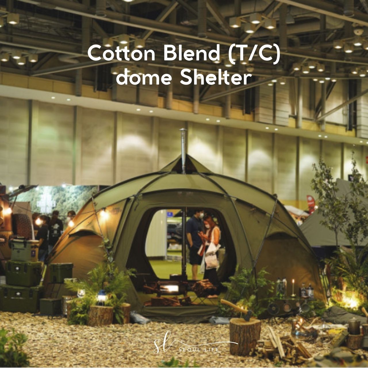 *Camperskan* Tenker 5M Octagon cotton blend (T/C) Tent/ Shelter, all-season, 4 people