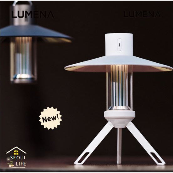 *Lumena M3* Multi-use light set( matt white color)/camping, mood, desk light stand