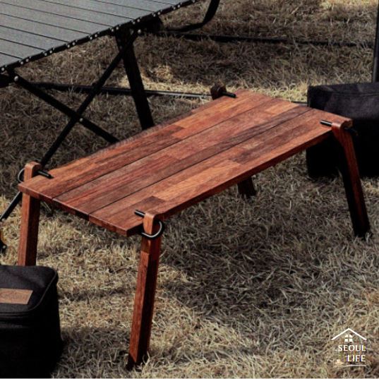 Multi-use Foldable Wooden Camping table, 65cm x 35xm, Easy assemble & Max 160kg loading.