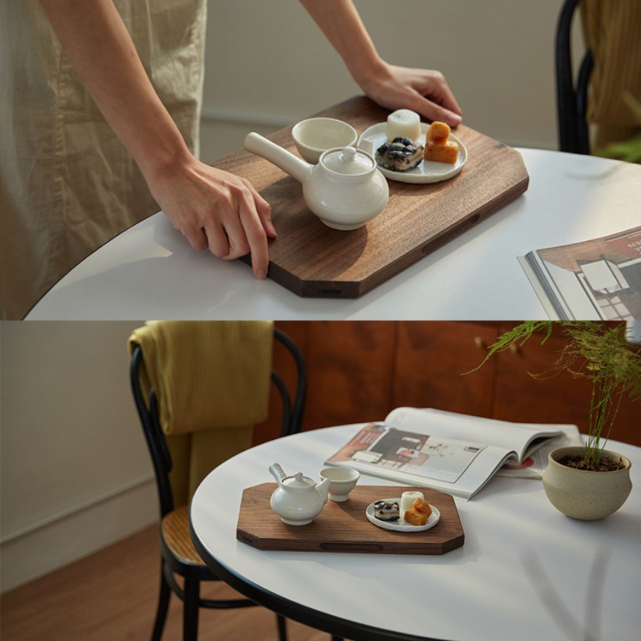 [Heriter] Premium Signature Knife Chopping board with Steel Stand