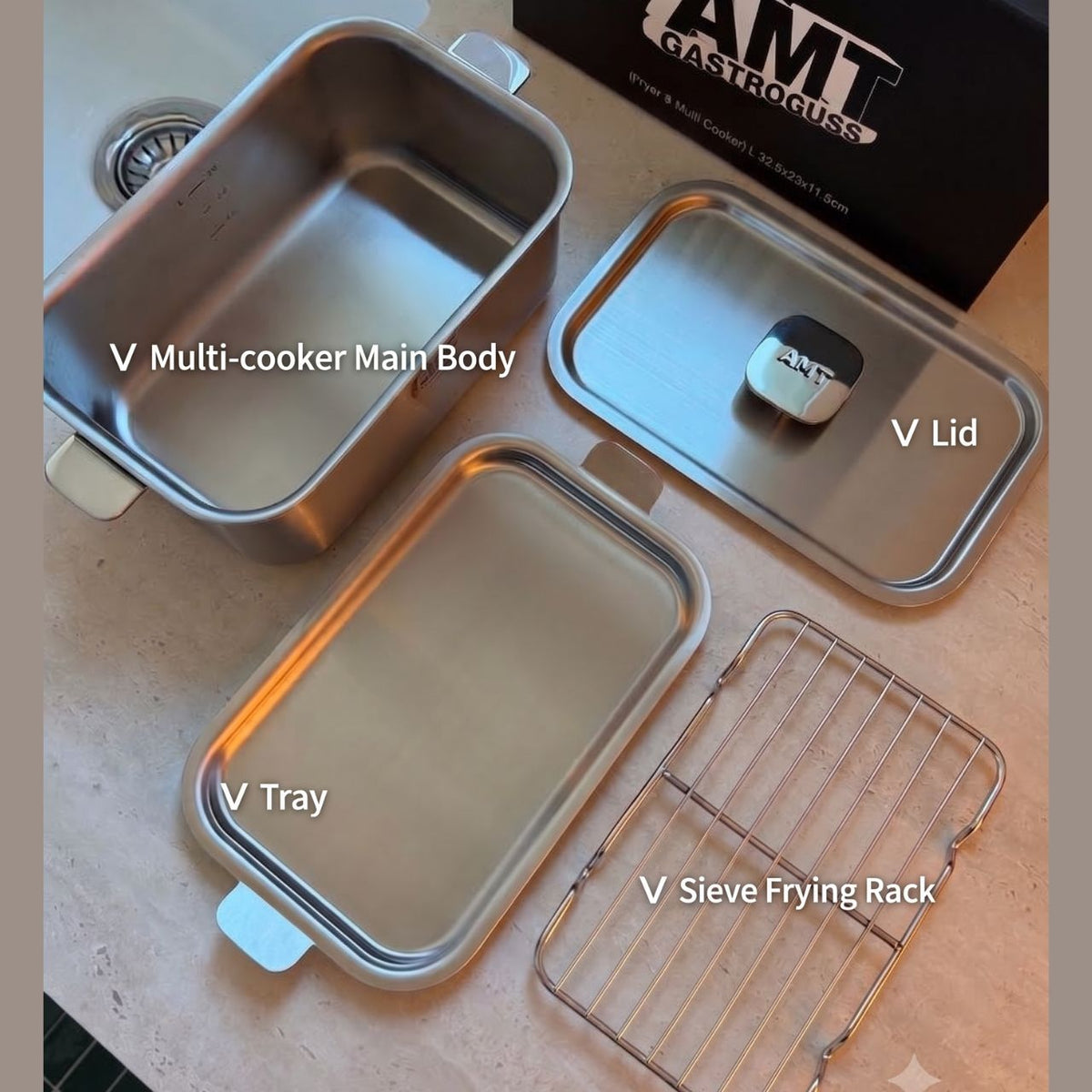 [AMT] 316Ti Stainless Steel 5-Ply Multi-Cooker Pot