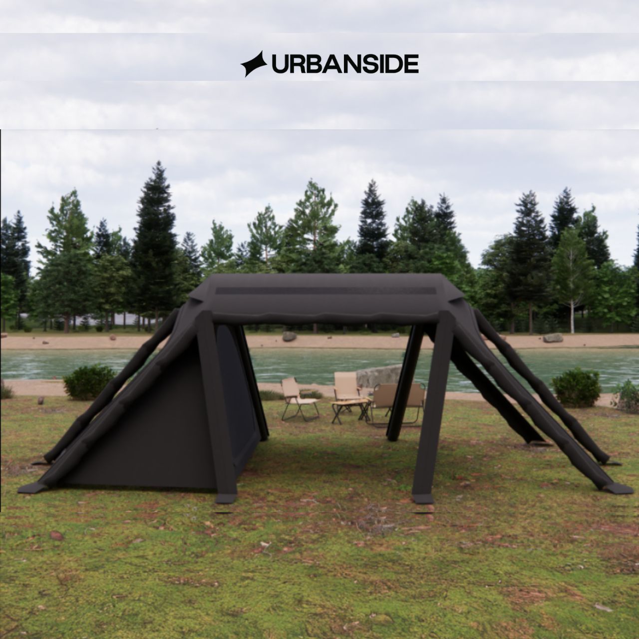 キャンプ テント URBANSIDE Easy Cabin エア テント Urbanside* Easy Cabin Air Tent/ Khaki Color. Outdoor Camping