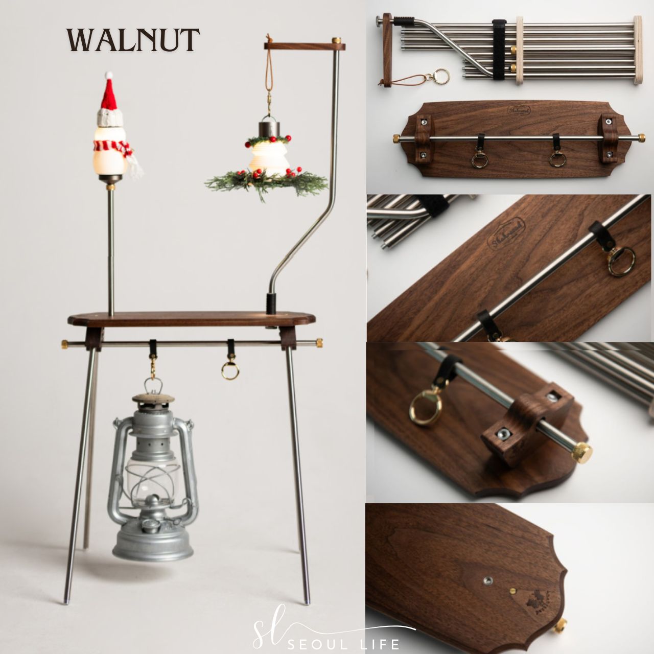 Premium Handcarft Wood lantern hanger stand/ Table/ Shelf, Made in Korea