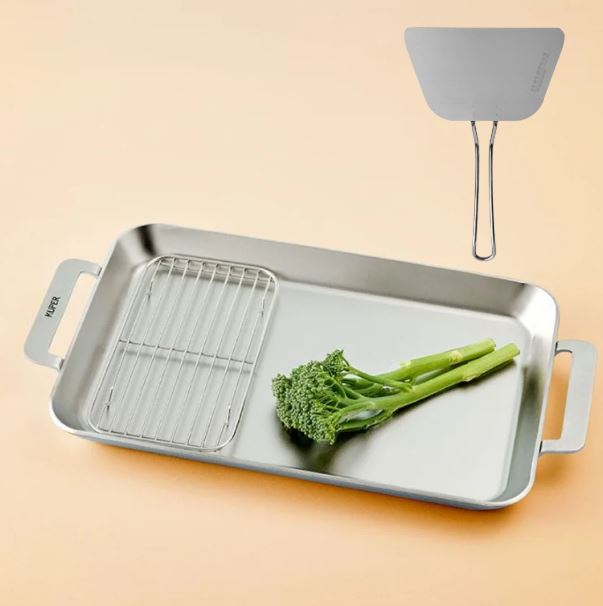 [KUPER]  5-Ply 4T SUS 304 Zero-Polish Rectangular Long Pan