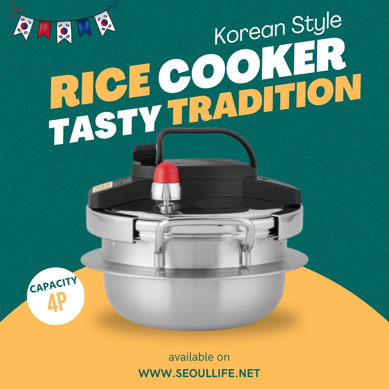 [Green Cook] Korean Rice Cooking Pot/ Pressure pot set
