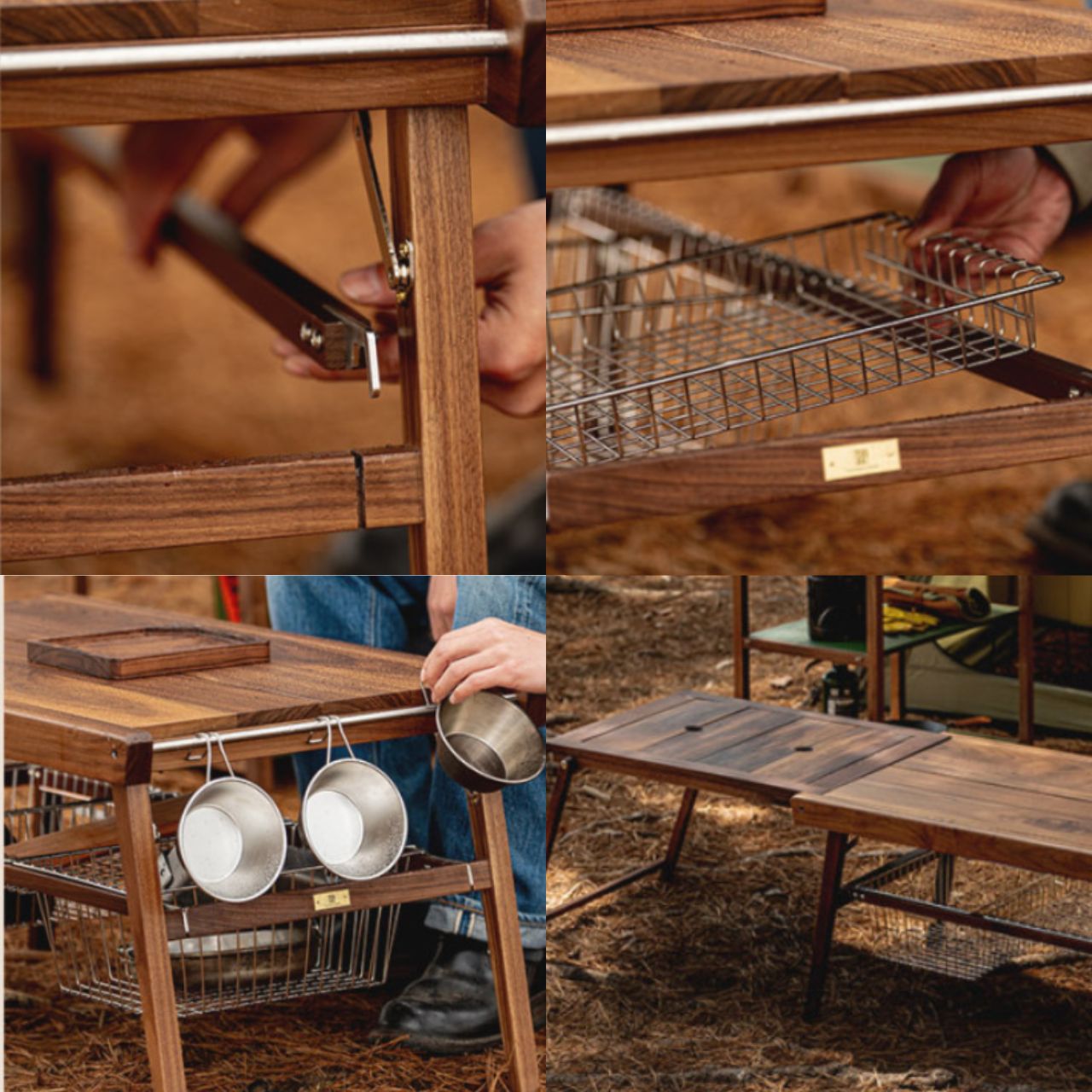 [Tesup] *Klotz Table* Handcraft Extendable  Wooden Folding Camping Table