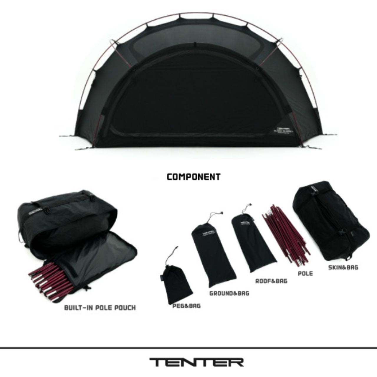[TENTER] Little Sunset 3P, Limited Black Edition.