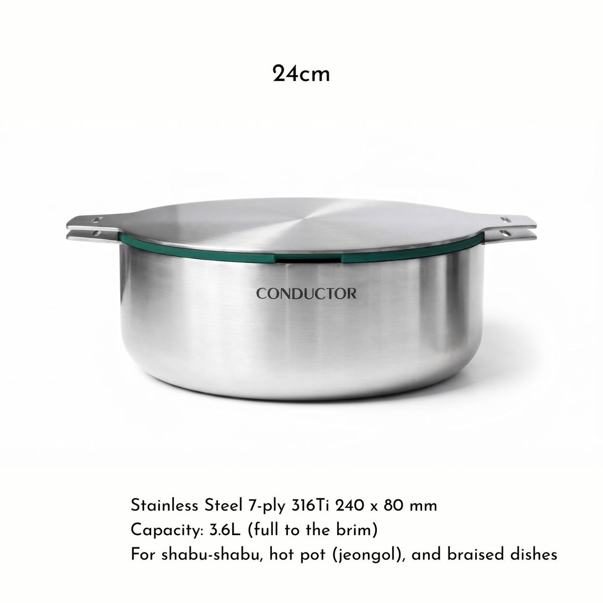 [Conductor] 7-Ply 316Ti Stainless Steel Detachable Cookware Pot