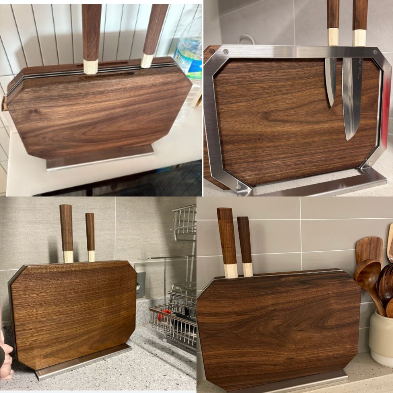 [Heriter] Premium Signature Knife Chopping board with Steel Stand