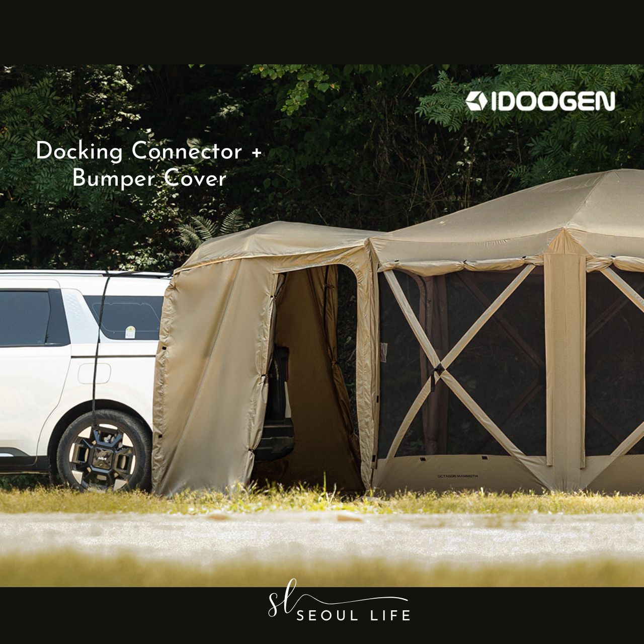 [IDOOGEN] Octagon Mammoth One-touch Tent Shelter, Tan Color. Camping Gear