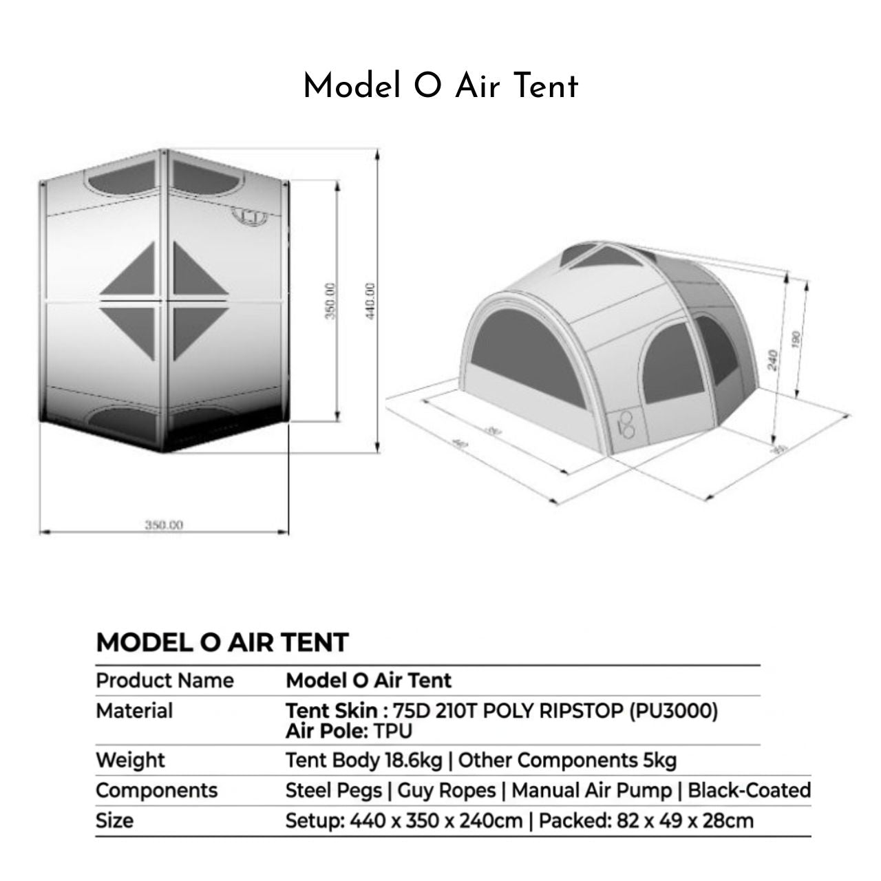 [We Can Trip] Model O Lightweight Air Tent