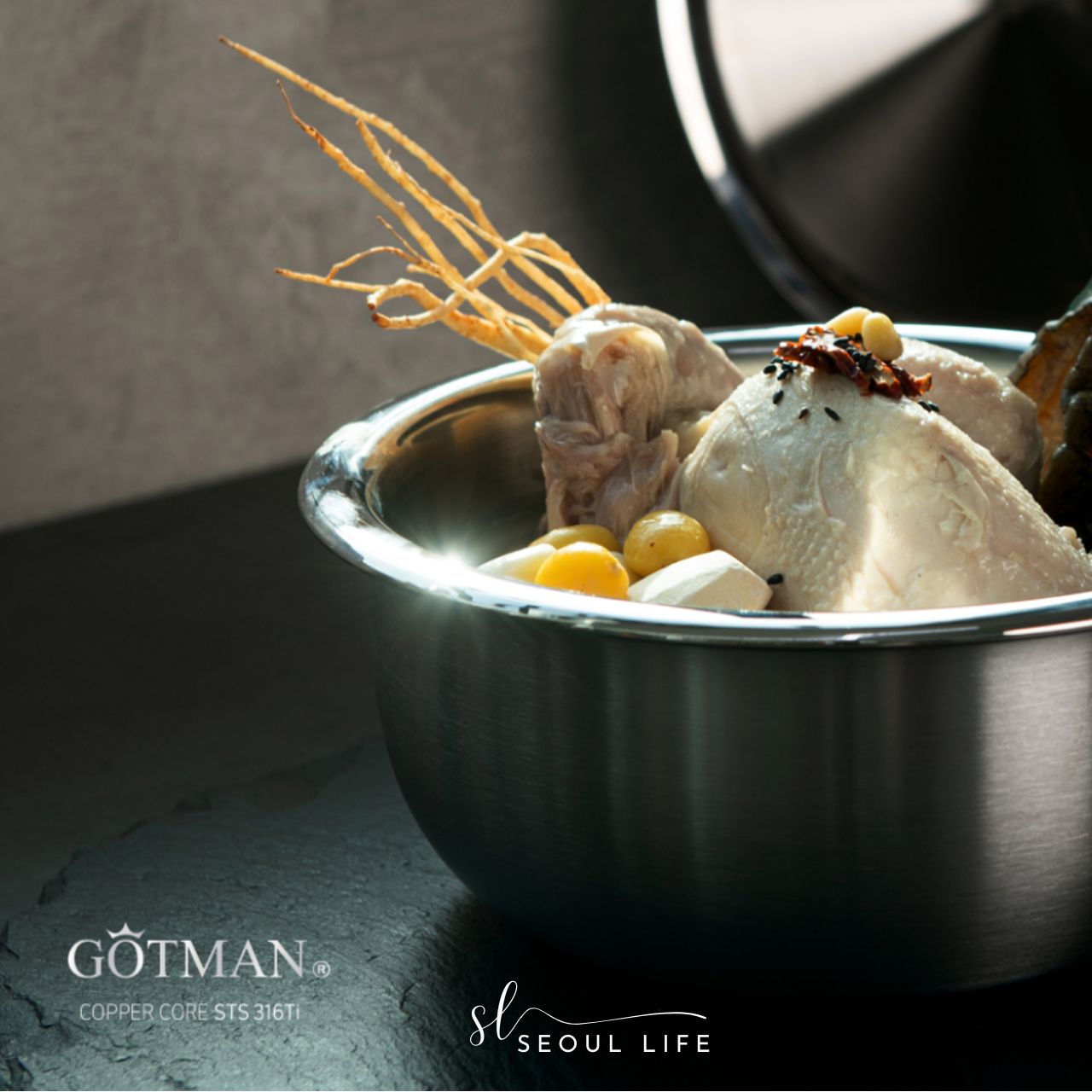 [Gotman] Premium Heating Pot 316Ti Stainless, 5-Ply Copper Core, 3 Sizes