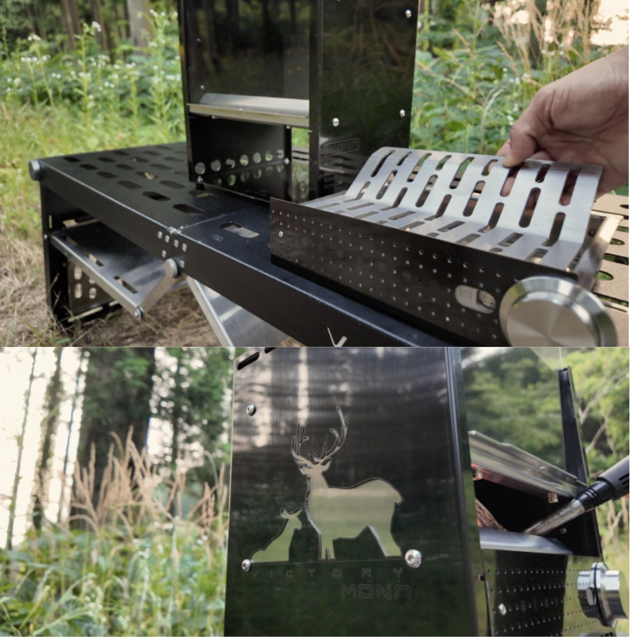[Victory] Mona Outdoor 2-way Wood Stove w/ cooking space