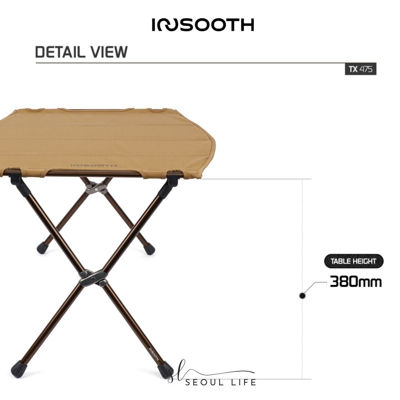 [SeoulLife]*Insooth* TX-475 Comfort Camping Table, foldable & Compact size