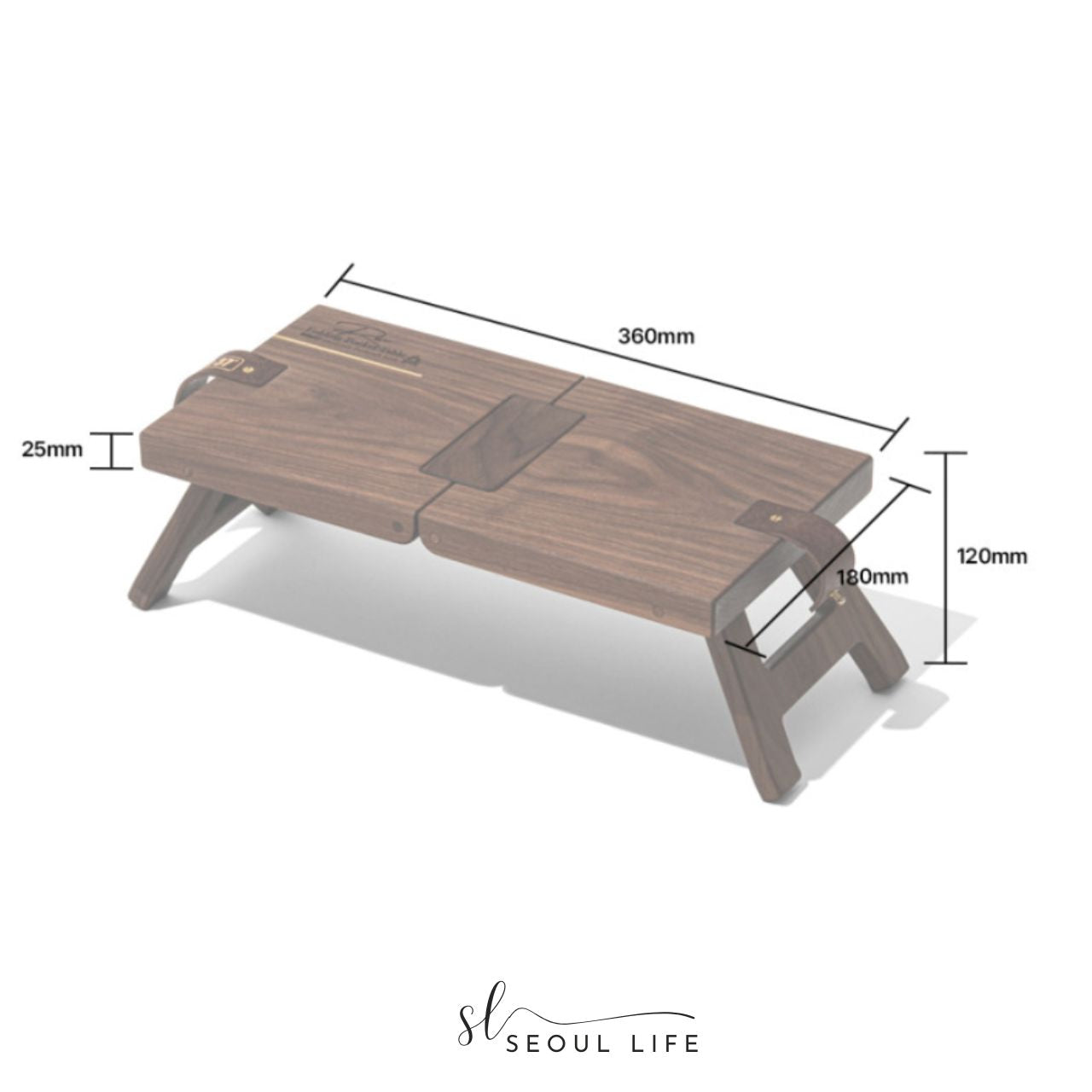 [SeoulLife] Foldable Pocket Camping Wooden Table, Made in Korea