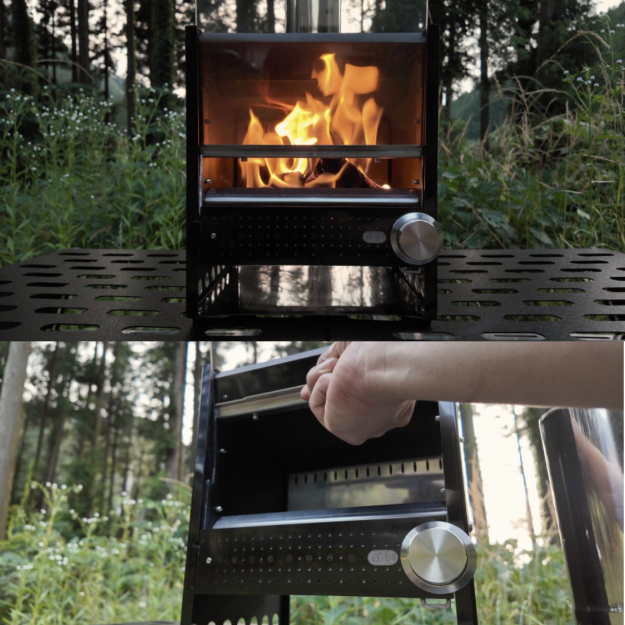 [Victory] Mona Outdoor 2-way Wood Stove w/ cooking space