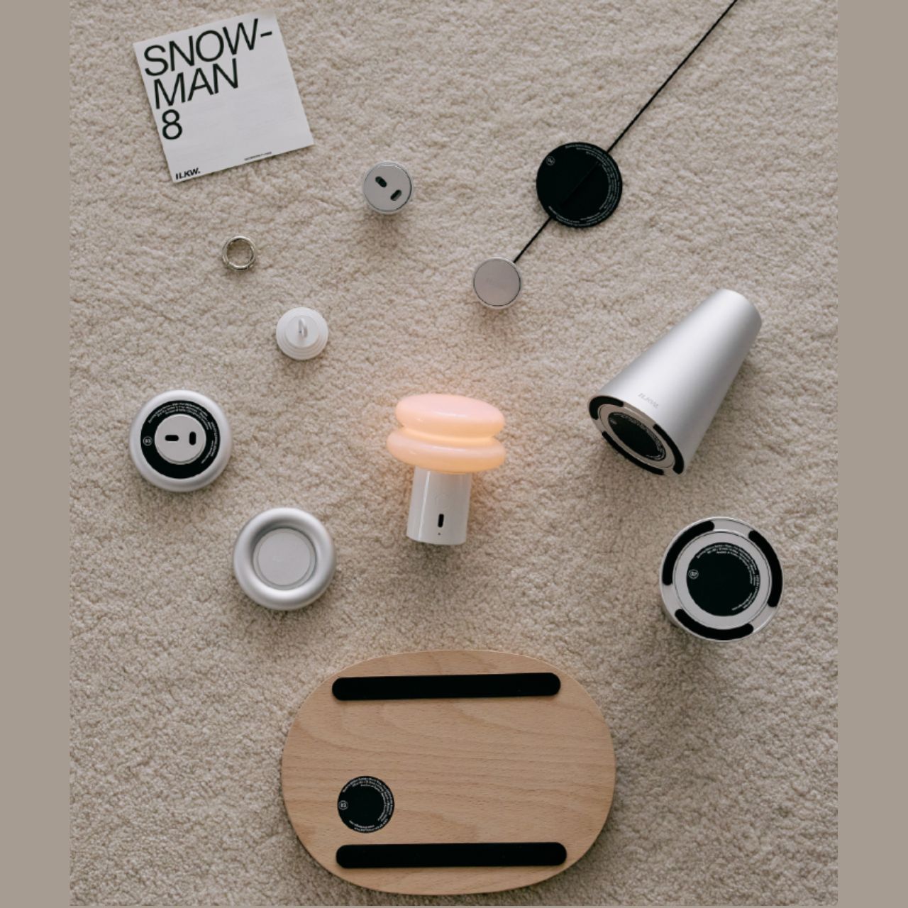 [ILKW] Snowman8 Multi-Use Portable Camping Lamp, Table Light