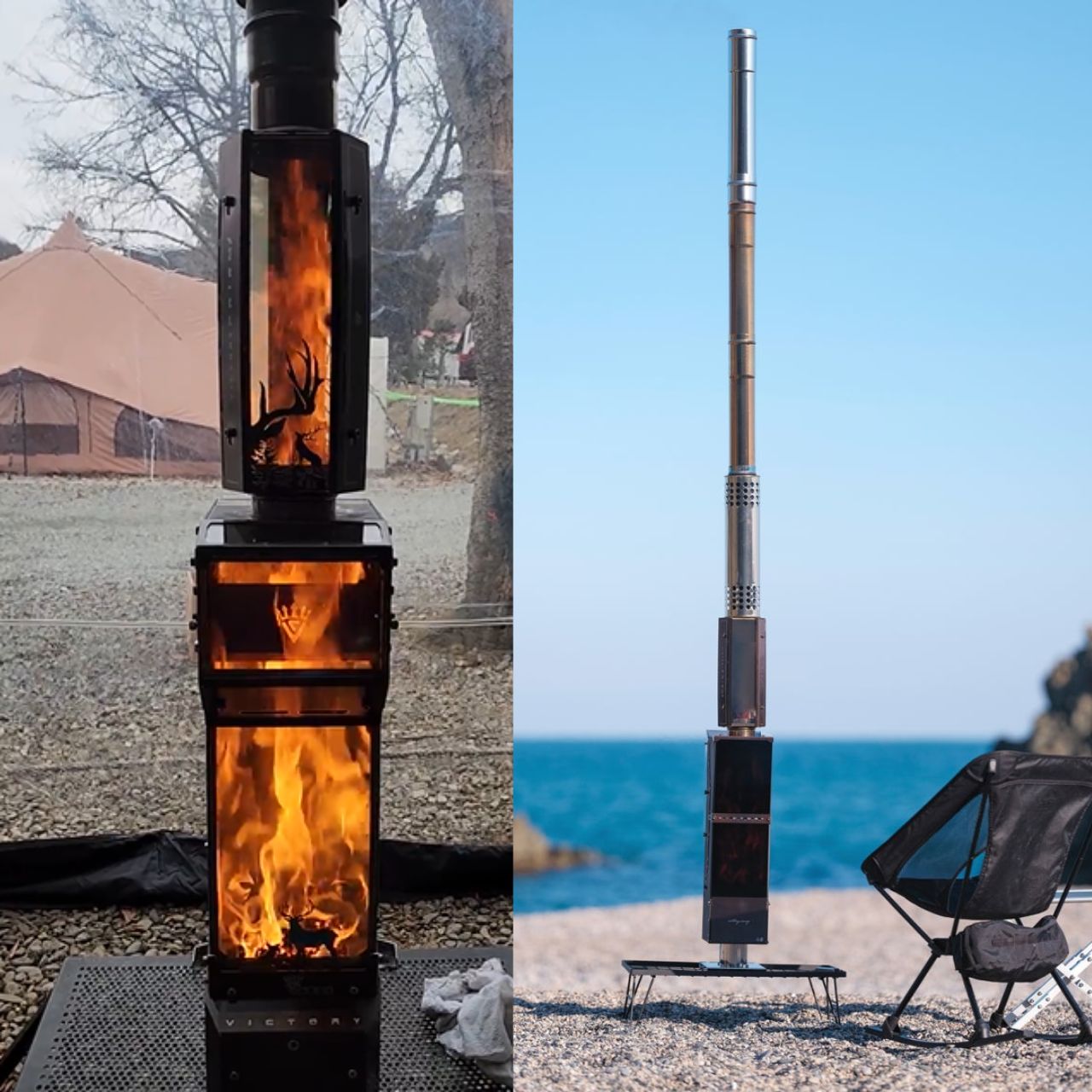 [Victory] Mono Classic Black Pellet Burning Camping Stove
