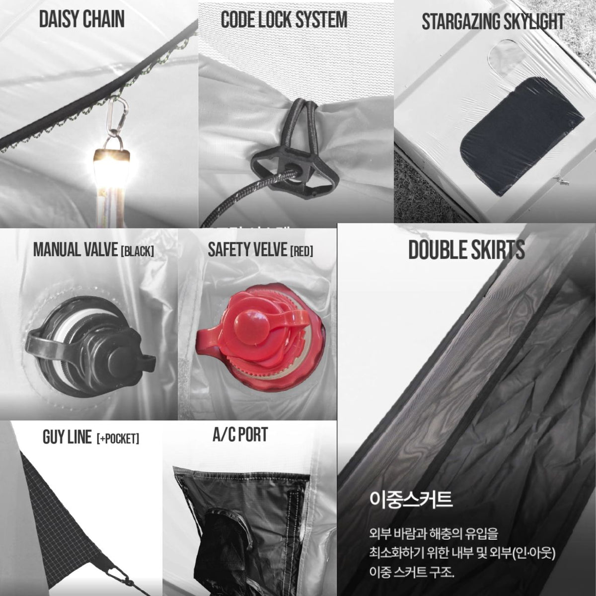[Planforty] Dice Shelter Air Tent Lightweight Space-Saving Design