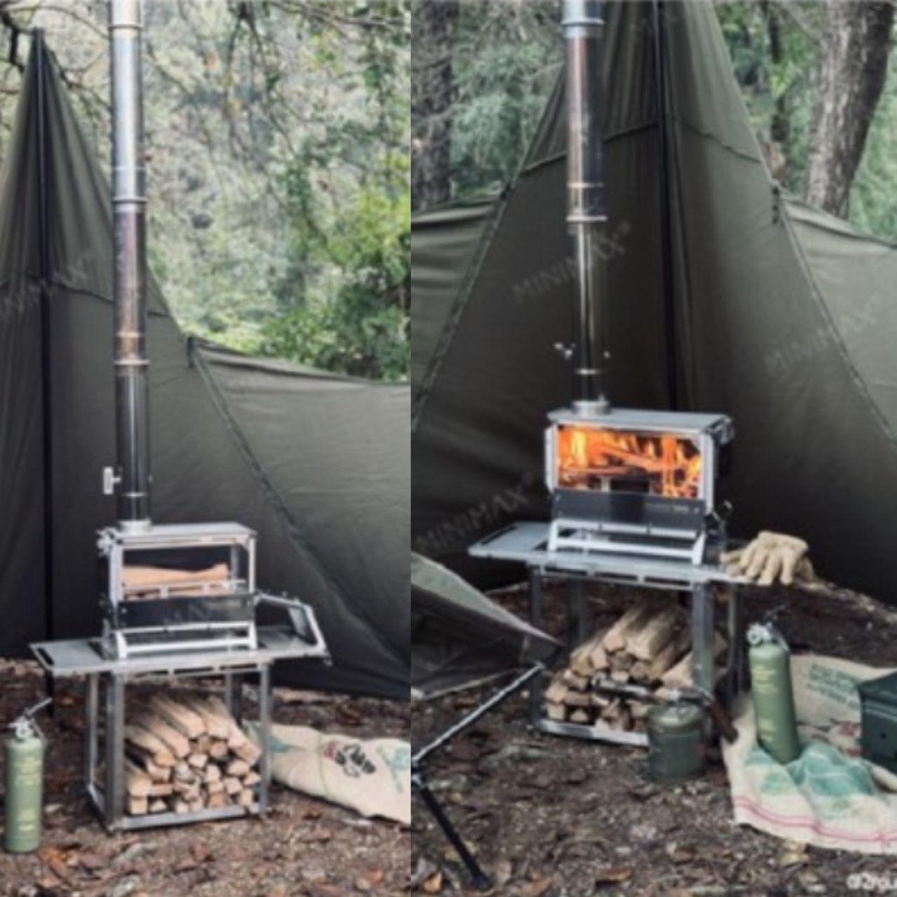 Minimax] MX7 Wood Burning Outdoor Camping Stove, Made in Korea