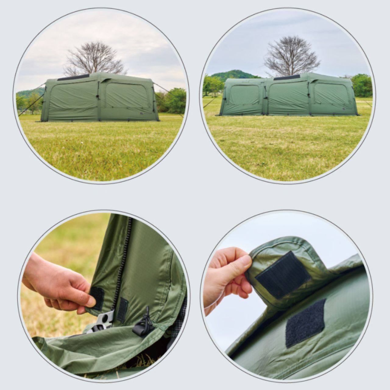 [We Can Trip] Model D Light-Weighted Air Tent, Shelter (Khaki, Black)