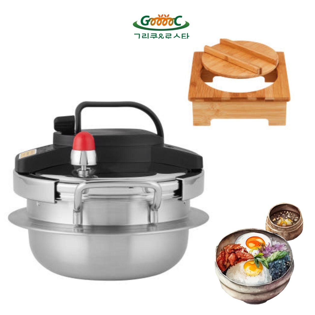 [Green Cook] Korean Rice Cooking Pot/ Pressure pot set