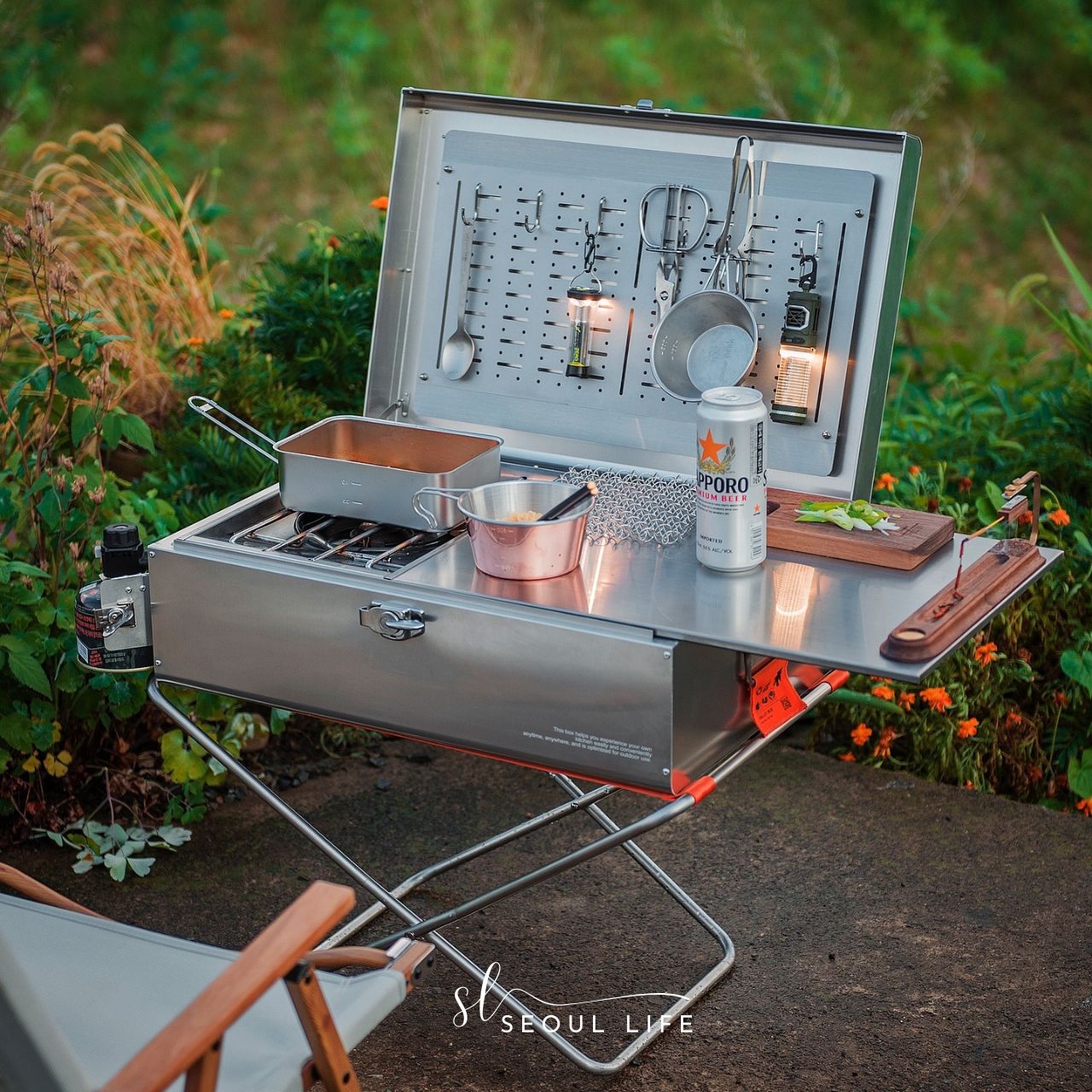 [Pletwo] All-in-one Aluminum Galley Camping Box, Outdoor Kitchen Box