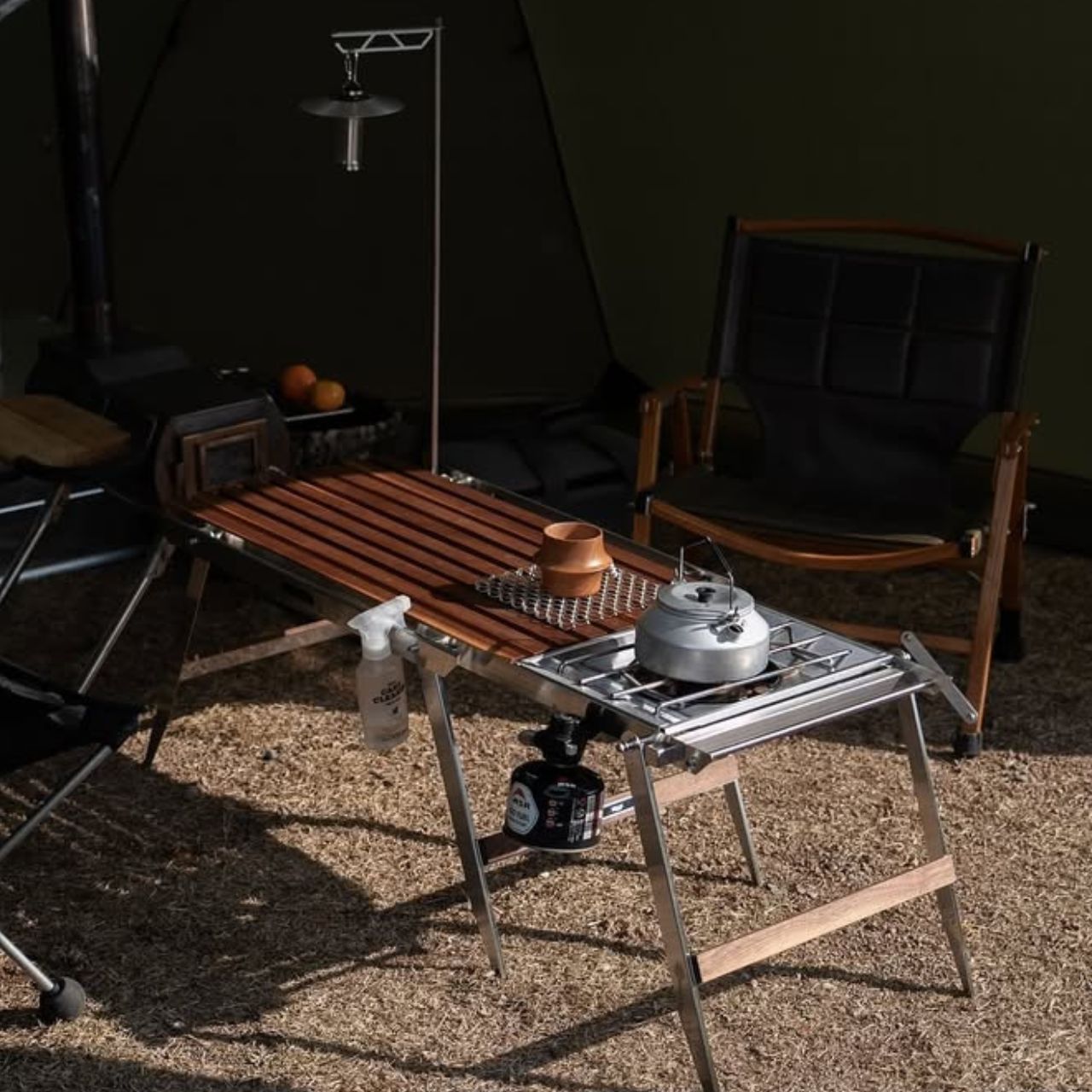 [Billy Design] Wood Steel Fold-able IGT Camping Table