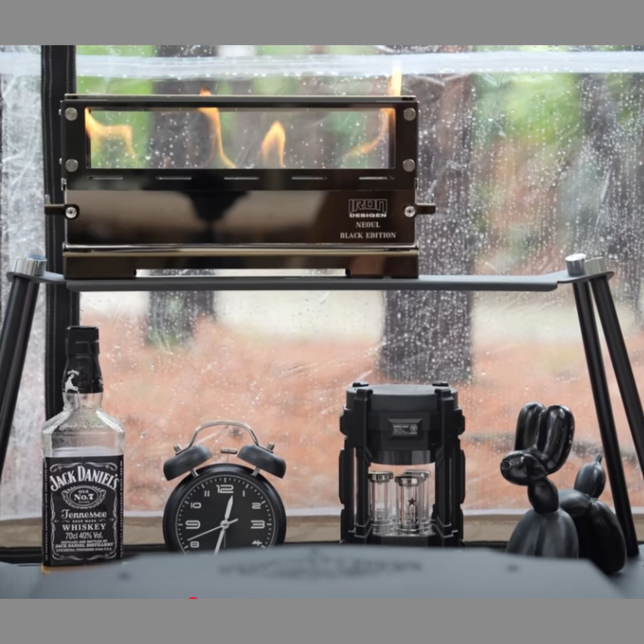 Iron Design] Neoul Black Edition Indoor & Outdoor Ethanol Fire
