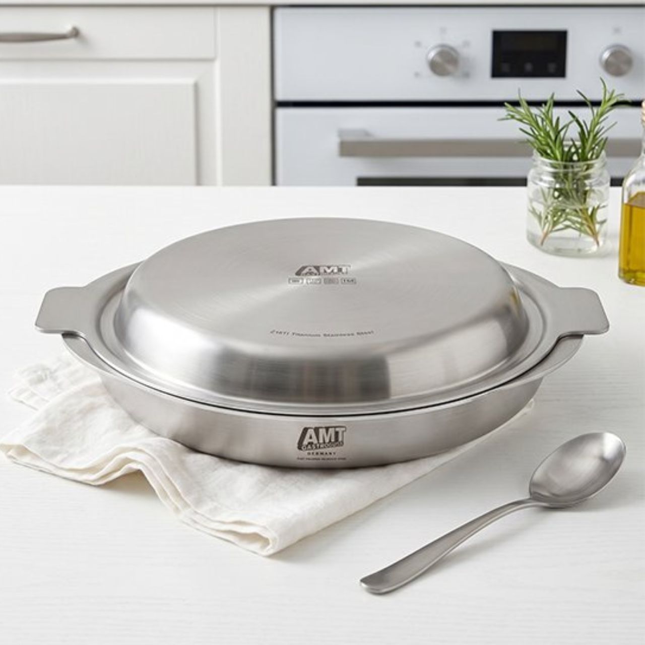 [AMT] 316Ti Double Pan, Premium 5-Ply Stainless Steel Cookware