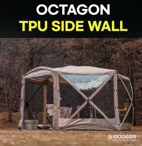 "Idoogen" TPU Sidewall Window & Ground Sheet & Touring Package( Docking tunnel) for Octagon Car Docking Tent for Outdoor Camping