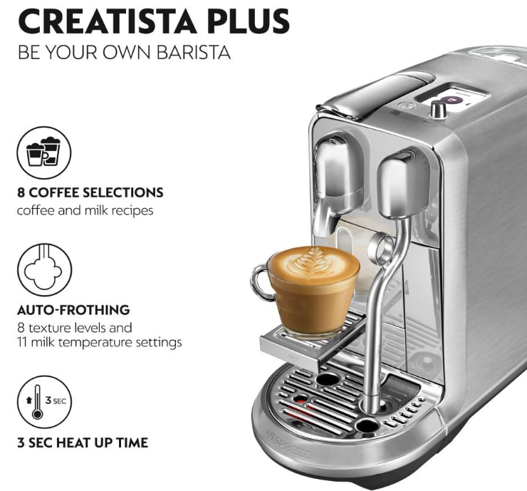 *Nespresso* Creatista Plus J520 Coffee Espresso Machine Camping Gear