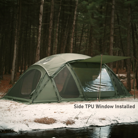 "Urbanside" Stego Dome Shelter, 6.6m Length Tunnel Dome, 40D Nylon Silicone Coating Tent useful for Camping