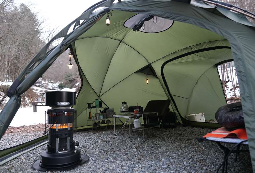 "Urbanside" Stego Dome Shelter, 6.6m Length Tunnel Dome, 40D Nylon Silicone Coating Tent useful for Camping