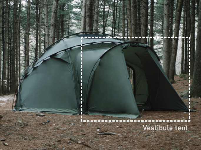 *Urbanside* Cephalo Dome Shelter Tent, Ultralight 4.2m Height Dome, 40D Nylon Silicone Coating. Camping Rental