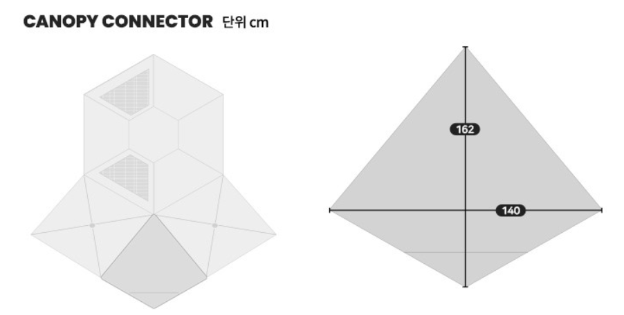 "Idoogen" Additional tent parts for Vantagon car docking tent for outdoor camping