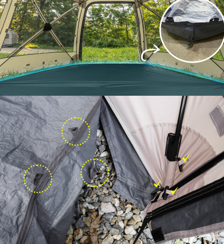 "Idoogen" Additional tent parts for Vantagon car docking tent for outdoor camping