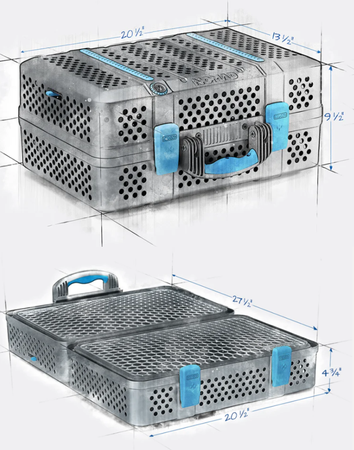 *Nomad* Grill & Smoker/ Advanced Thermal Design, Durable Stainless Steel Grill, Anodized Finishing Body.