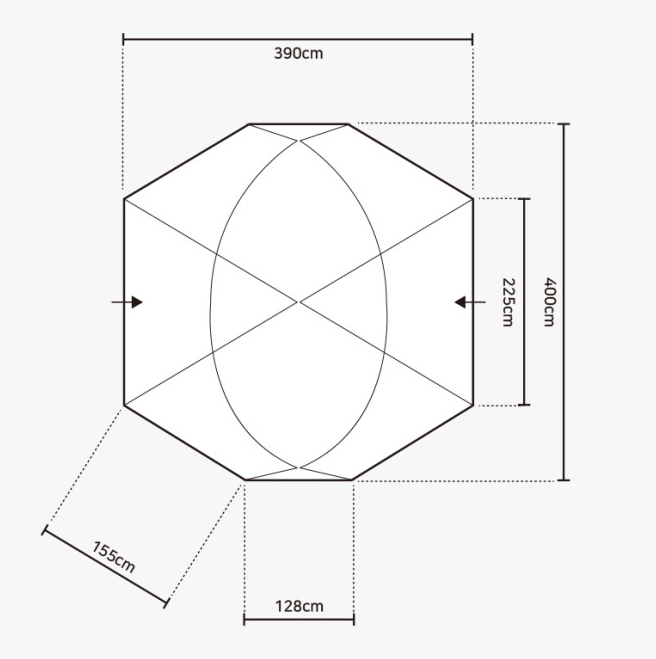 [Polaris] D1 PRO Dome Shelter & Tent for 3-4 people, Black Color, Vestibule Tent Option.