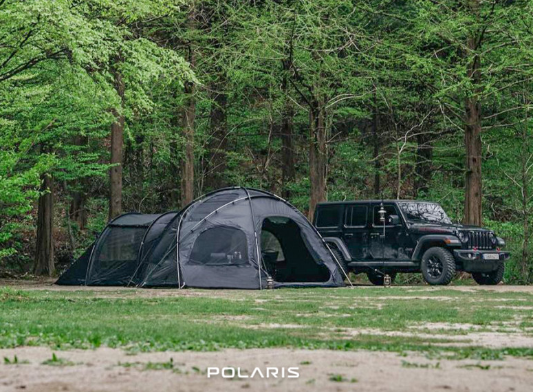 [Polaris] D1 PRO Dome Shelter & Tent for 3-4 people, Black Color, Vestibule Tent Option.