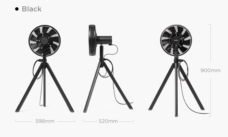 *BALMUDA* Greenfan Studio (AGR01KR), Black & White Colors. Camping Gear