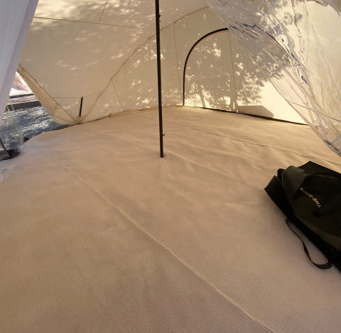 Carpet set for *Campingkan* Bubble Shelter/ Ivory,Beigei, Modern Black colors