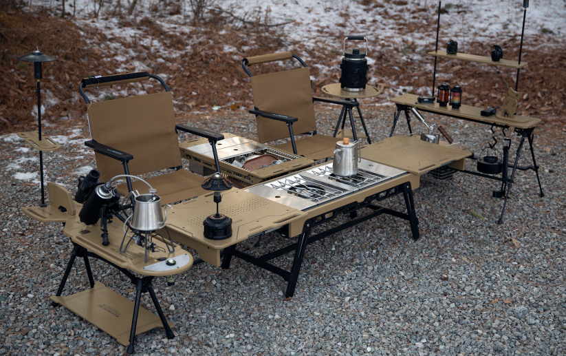 [On-U Life] My Own Sliding Camping Table, Wood Folding Table