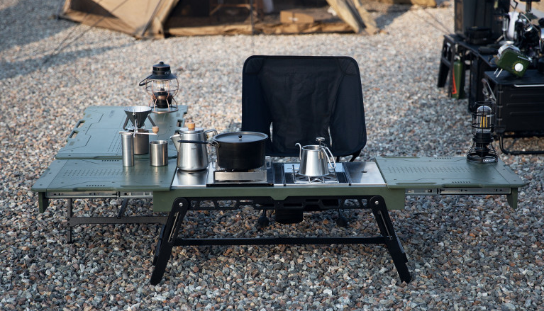[On-U Life] My Own Sliding Camping Table, Wood Folding Table