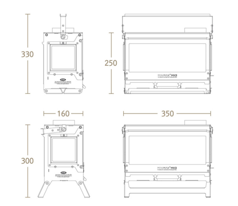 [ミニマックス] MX3 薪ストーブ 屋外キャンプ用 韓国製 キャンプ用品。