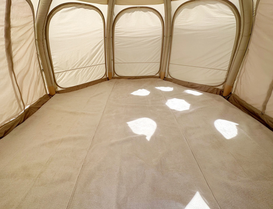 COODY Havena Air Tent用カーペットセット、アイボリー＆ダークカーキカラー
