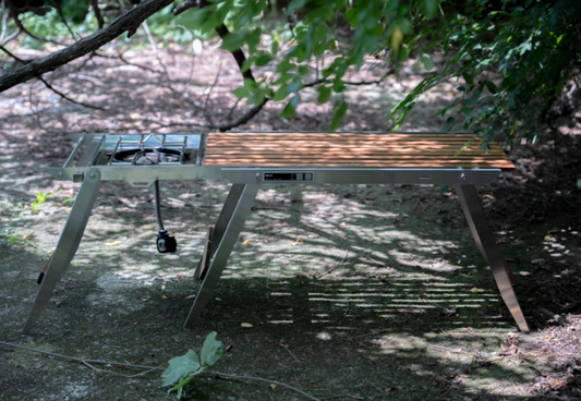 [Billy Design] Wood Steel Fold-able IGT Camping Table