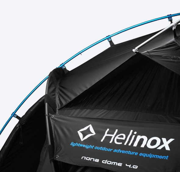 [Helinox] Nona Dome 4 Tent, Black Color, Blue Poles