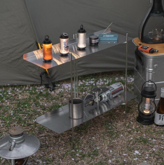 [GRIT] All Stainless 304 Camping Shelf, Side Table